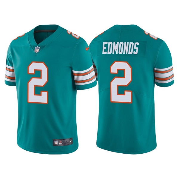 Men??s Miami Dolphins #2 Chase Edmonds Aqua Color Rush Limited Stitched Football Jersey